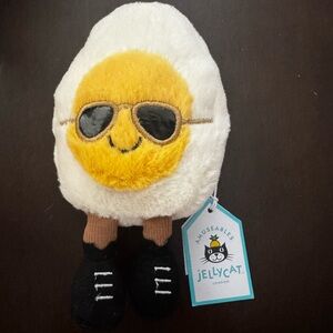 Jellycat Amuseables “Chic” Egg with Sunglasses Plush - BNWT